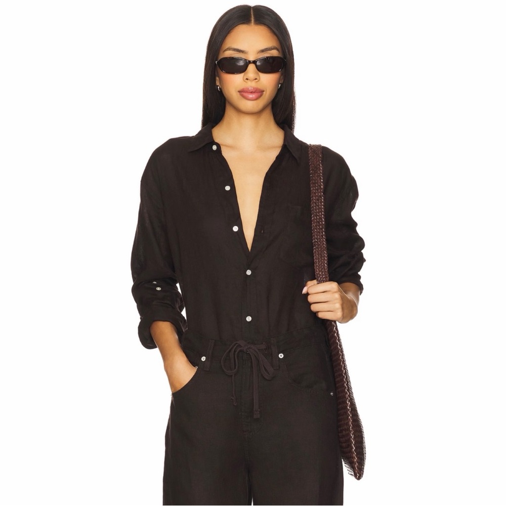 New w/ Tags Citizens of Humanity Kayla Linen Shirt in Brown size Medium